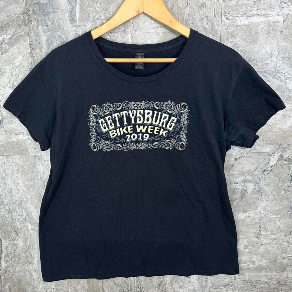 Black Gettysburg Bike Week 2019 T-shirt Woman's XL #bikerlife‎